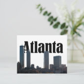 Carte Postale Atlanta Georgia Skyline avec Atlanta dans le ciel (Debout devant)