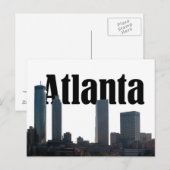 Carte Postale Atlanta Georgia Skyline avec Atlanta dans le ciel (Devant / Derrière)