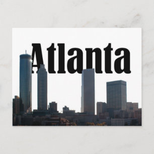 Carte Postale Atlanta Georgia Skyline avec Atlanta dans le ciel