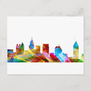 CARTE POSTALE ATLANTA GEORGIA SKYLINE VIBRANCE -