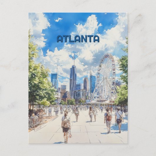 Carte Postale Atlanta Georgia Travel (Devant)