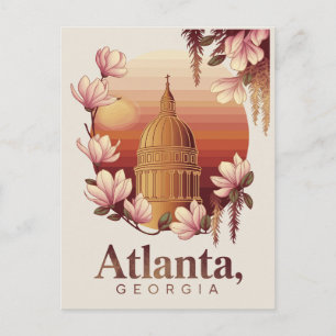 Carte Postale Atlanta Géorgie Dôme Fleur de Coton Voyage