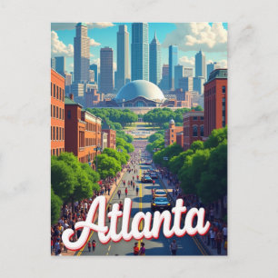 Carte Postale Atlanta Géorgie États-Unis Lieu de voyage célèbre