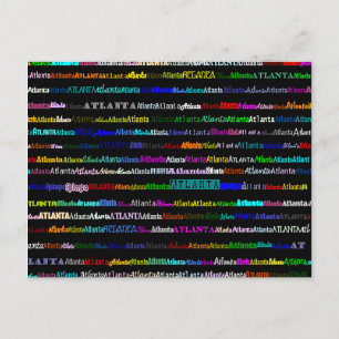 Carte postale Atlanta Text Design I