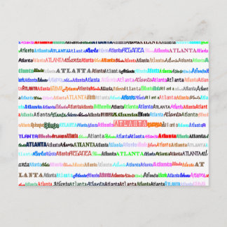 Carte postale Atlanta Text Design II