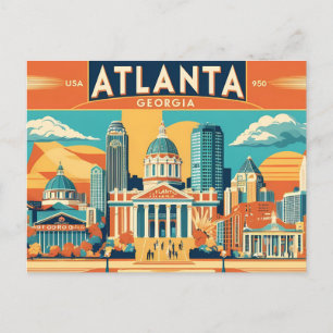 Carte Postale Atlanta Vibes Un hommage rétro au coeur de GRG