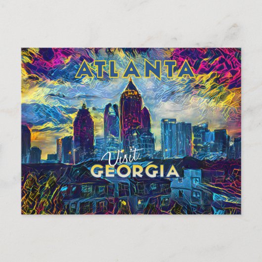 Carte Postale Atlanta, Visit Georgia... (Devant)
