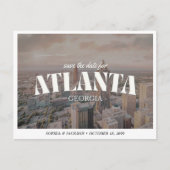 Carte Postale Atlanta Wedding Save the Date Downtown Retro (Devant)