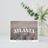 Carte Postale Atlanta Wedding Save the Date Downtown Retro (Debout devant)