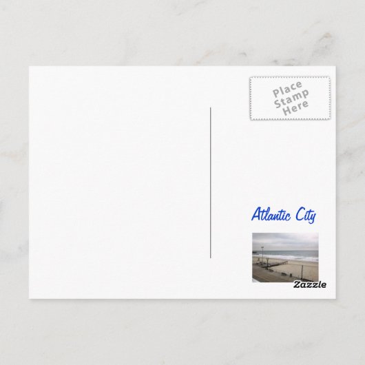 Carte Postale Atlantic City (Dos)