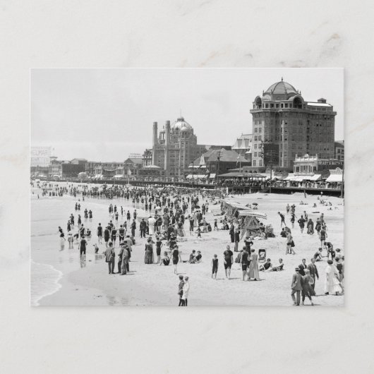 Carte Postale Atlantic City Beach & Boardwalk, 1910 (Devant)