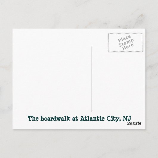 Carte Postale Atlantic City Boardwalk (Dos)