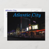 Carte Postale Atlantic City la nuit (Devant / Derrière)