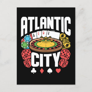 Carte Postale Atlantic City New Jersey Casino Gamme