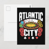 Carte Postale Atlantic City New Jersey Casino Gamme (Devant / Derrière)