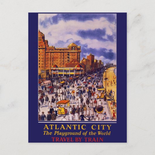 Carte Postale Atlantic City Travel en train (Devant)