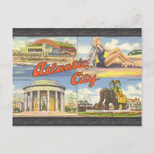 Carte Postale Atlantic City, Vintage (Devant)