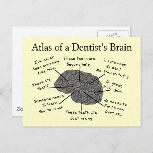Carte Postale Atlas du cerveau d'un dentiste (Devant / Derrière)
