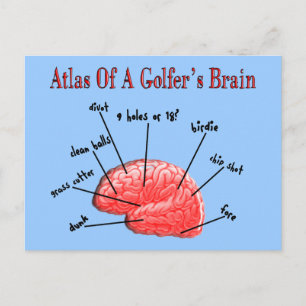 Carte Postale Atlas du cerveau d'un golfeur