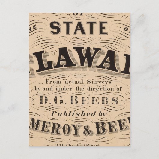 Carte Postale Atlas du Delaware (Devant)