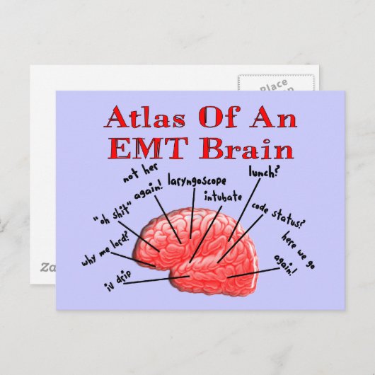 Carte Postale Atlas D'Un Cerveau D'EMT (Devant / Derrière)