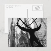 Carte postale Atlas & St. Patrick's Cathedral (Devant / Derrière)