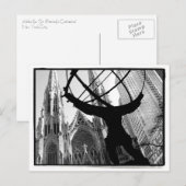 Carte postale Atlas & St. Patrick's Cathedral (Devant / Derrière)