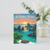 Carte Postale Atoll d'Aldabra Seychelles (Debout devant)