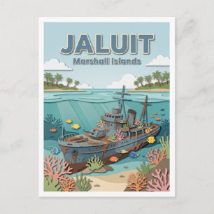 Carte Postale Atoll de Jaluit épaves de la Seconde Guerre mondia