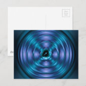 Carte Postale atome de rotation bleu (Devant / Derrière)