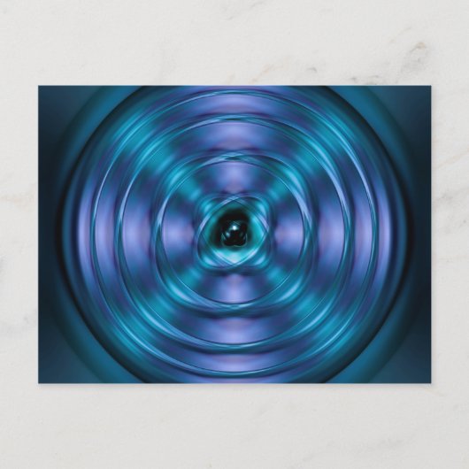 Carte Postale atome de rotation bleu (Devant)
