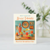 Carte Postale Atomic Retro Futuristic Martini Breakfast Bar (Debout devant)