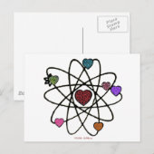 Carte Postale Atomic Saint-Valentin Cœurs Imprimés Léopard (Devant / Derrière)