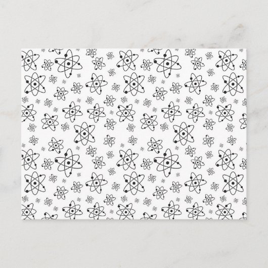 Carte Postale Atoms Rétro Motif d'âge atomique (Devant)