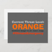 Carte Postale Atout orange de niveau de protestation de menace (Devant / Derrière)