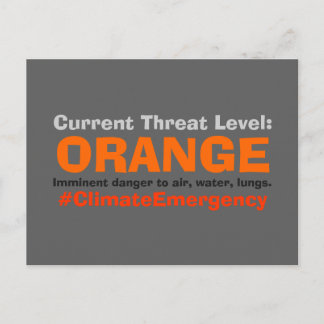 Carte Postale Atout orange de niveau de protestation de menace