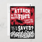 Carte Postale Attaque aux mouches ! (Devant / Derrière)