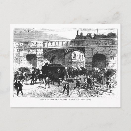 Carte Postale Attaque contre la fourgonnette de prison de Manche (Devant)