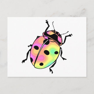 Carte Postale Attaque de la coccinelle psychédélique