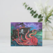 Carte Postale Attaque de navire pirate (Debout devant)