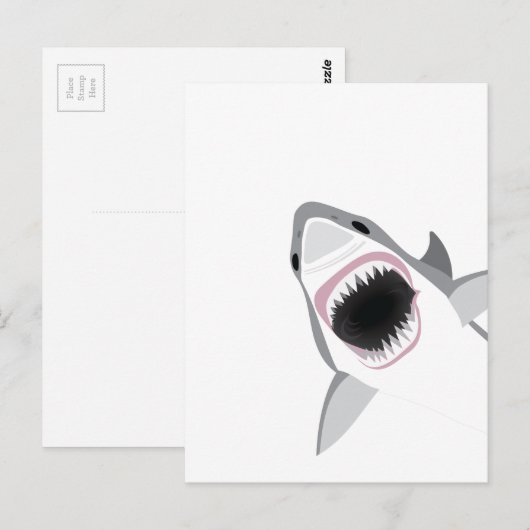 Carte Postale Attaque de requins (Devant / Derrière)