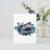 Carte Postale Attaque de requins (Debout devant)