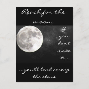 Carte Postale Atteignez la lune.....