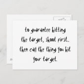 Carte Postale Atteindre La Cible (Devant / Derrière)