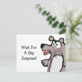 Carte Postale Attendez une grosse surprise (Debout devant)