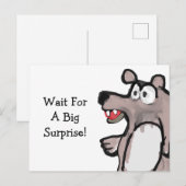 Carte Postale Attendez une grosse surprise (Devant / Derrière)
