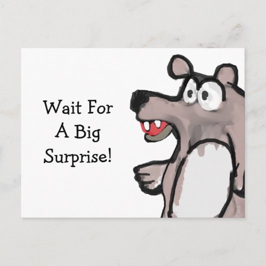 Carte Postale Attendez une grosse surprise (Devant)