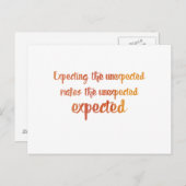 Carte Postale Attendez-Vous À L'Inattendu (Devant / Derrière)