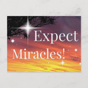 Carte Postale Attendez-vous à Miracles Sparkle Sunset Inspiratio