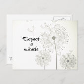 Carte Postale Attendez-vous à un Miracle Inspirational (Devant / Derrière)